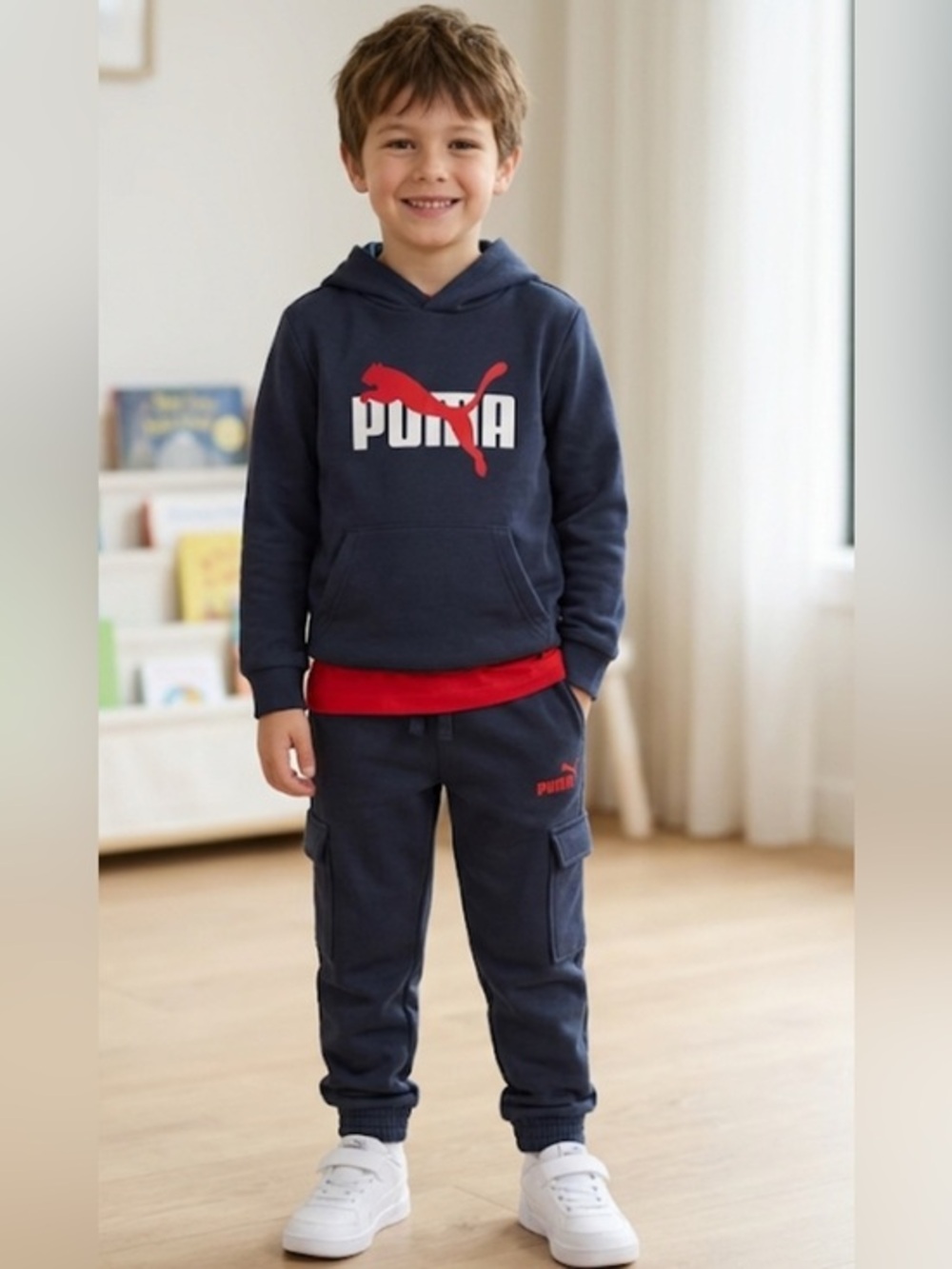 PUMA Boys' Navy Hoodie 3 Piece Set 6X/7 NWOT